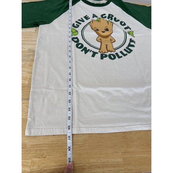Marvel Give a Groot Don’t Pollute T-Shirt BoxLunch Exclusive Organic Cotton Lrg - Picture 8 of 8